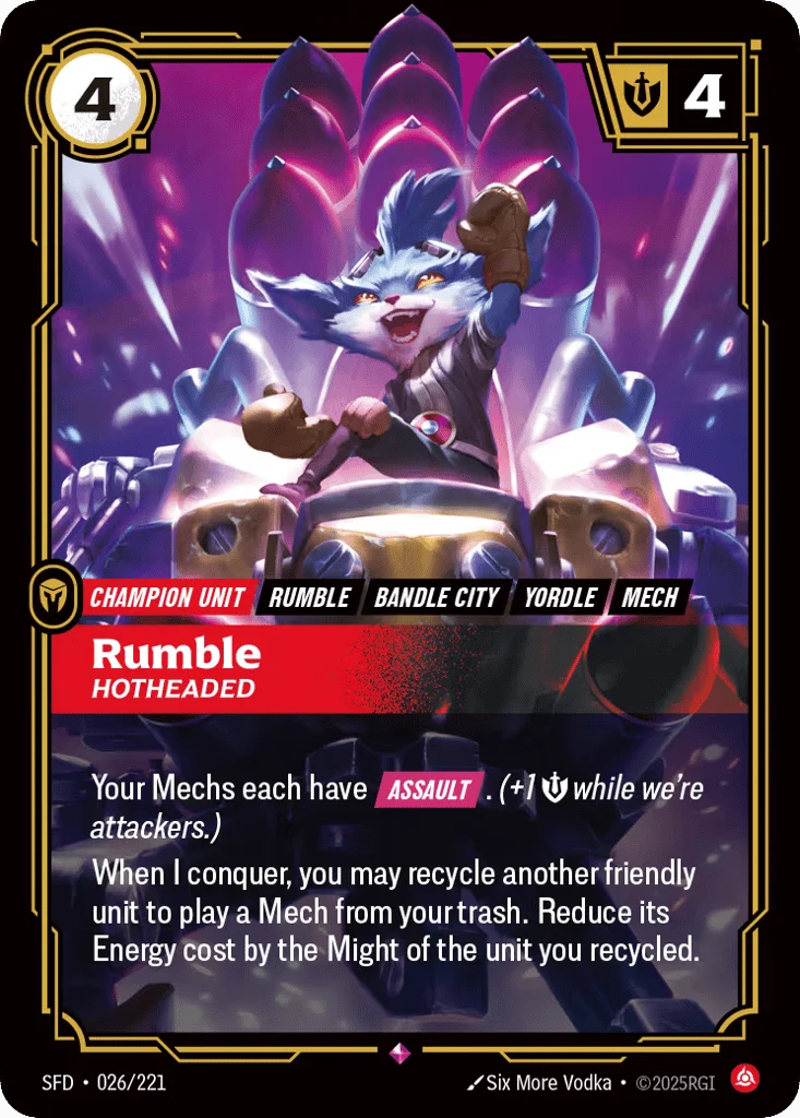 Rumble, Hotheaded · Spiritforged