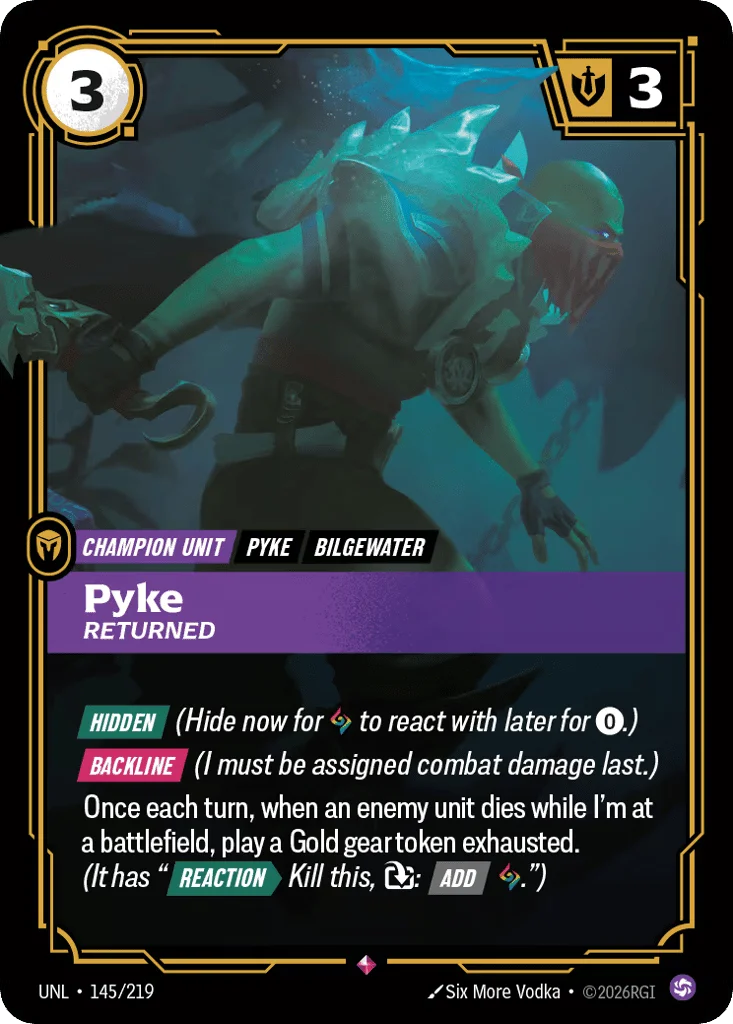 Pyke, Returned · Unleashed