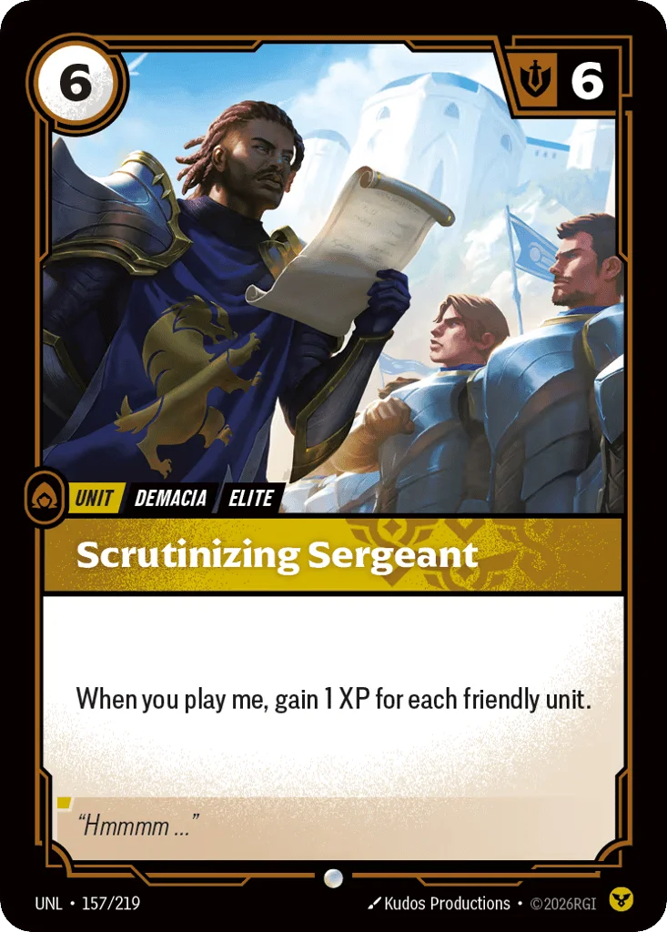 Scrutinizing Sergeant · Unleashed