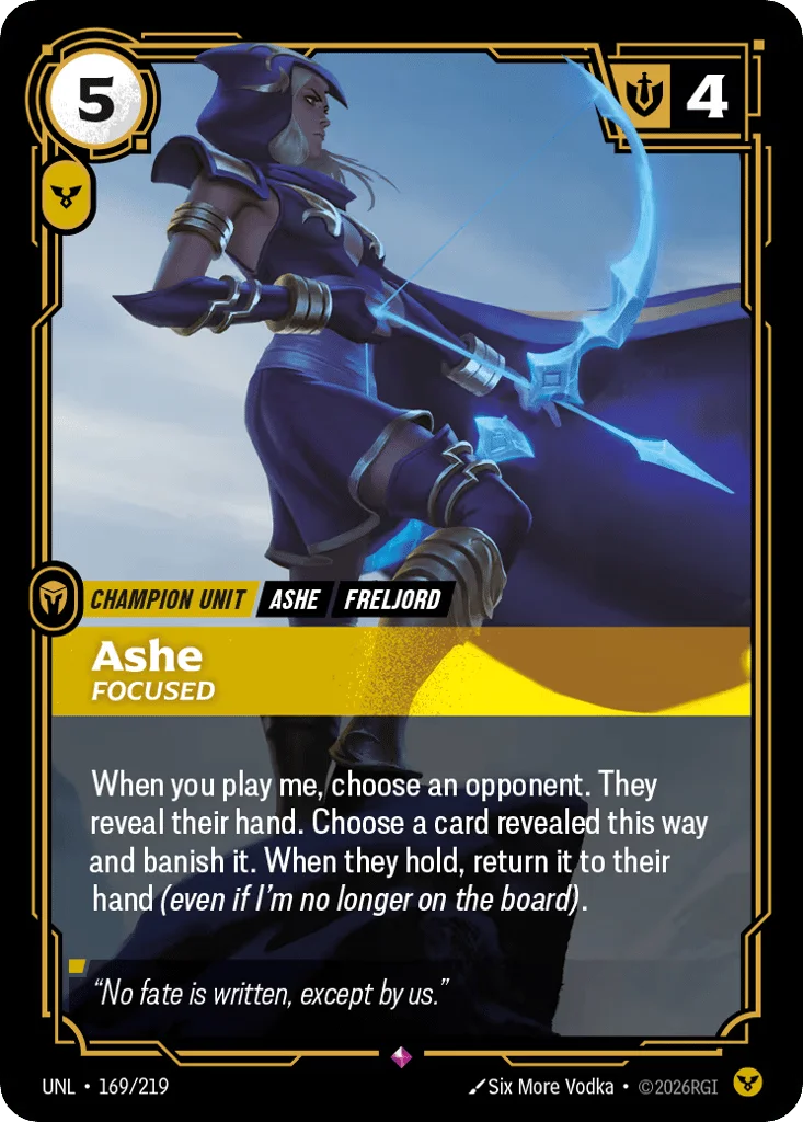 Ashe, Focused · Unleashed