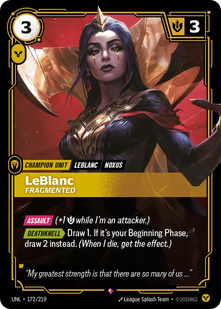 Leblanc, Fragmented · Unleashed