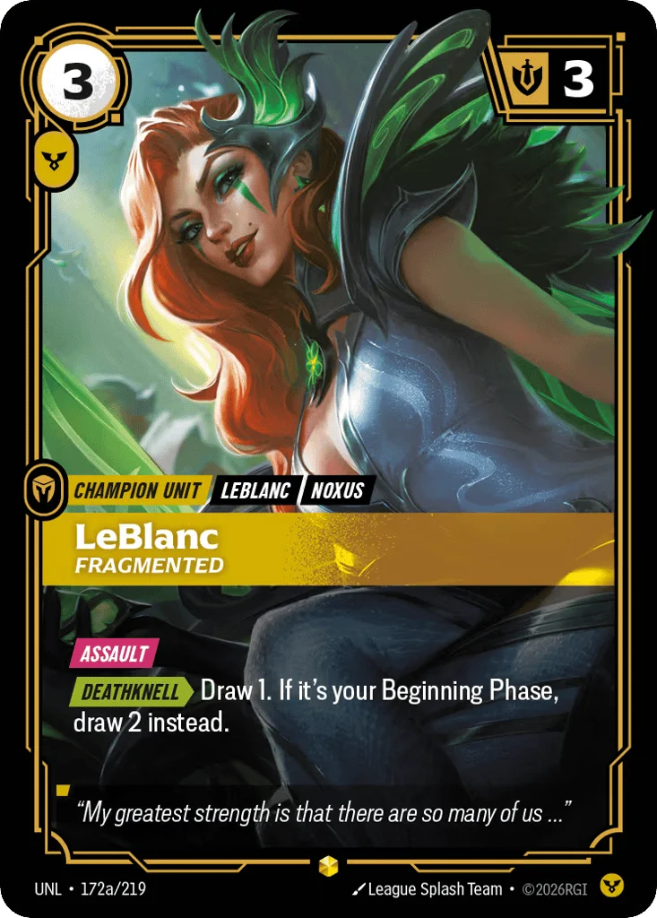 Leblanc, Fragmented · Unleashed