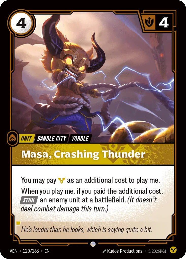Masa, Crashing Thunder · Vendetta