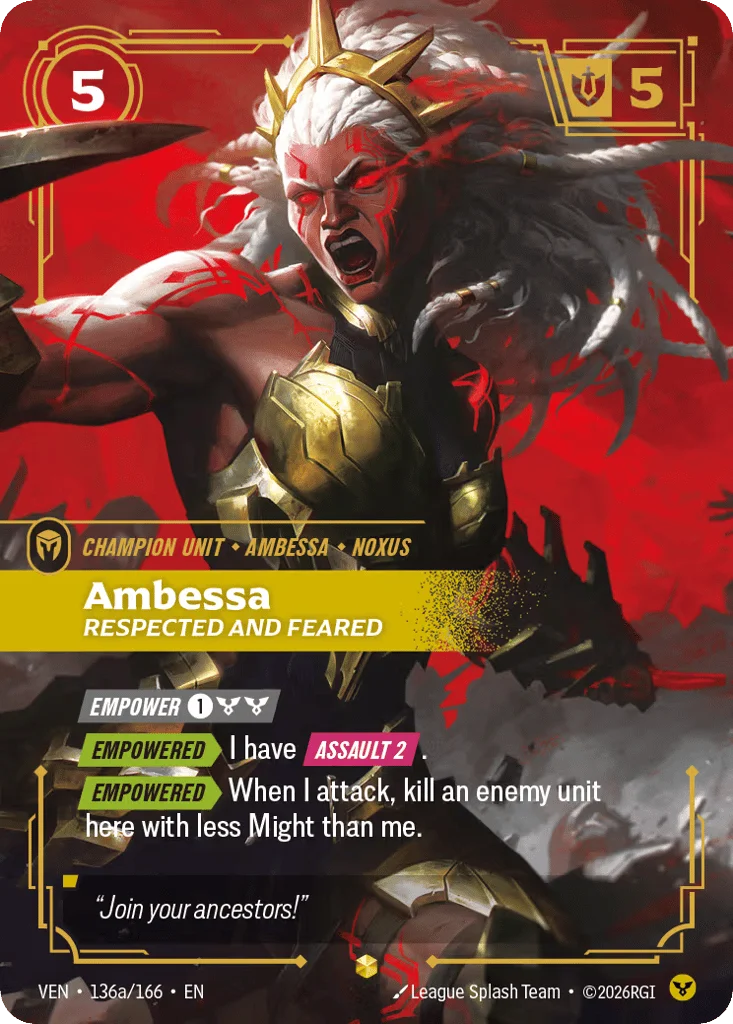 Ambessa, Respected And Feared · Vendetta