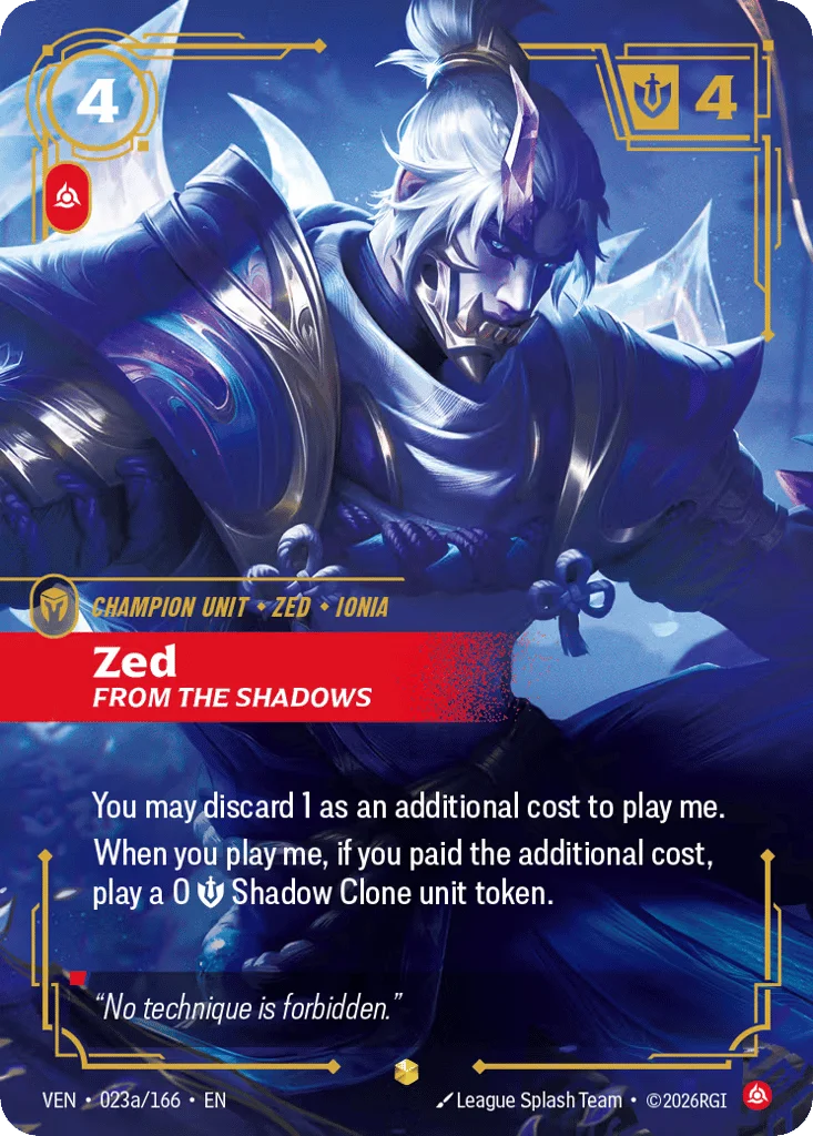 Zed, From The Shadows · Vendetta