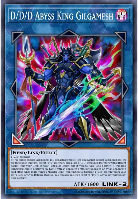 D/D/D Abyss King Gilgamesh · Duel Overload